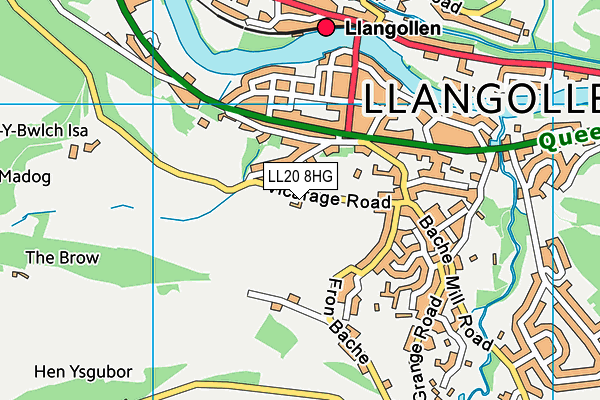 LL20 8HG map - OS VectorMap District (Ordnance Survey)