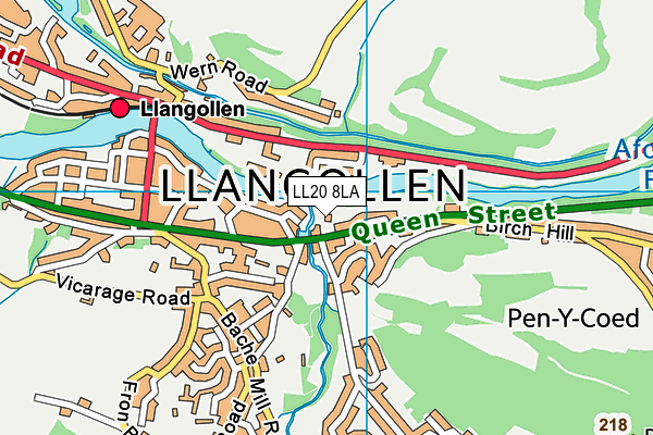 LL20 8LA map - OS VectorMap District (Ordnance Survey)