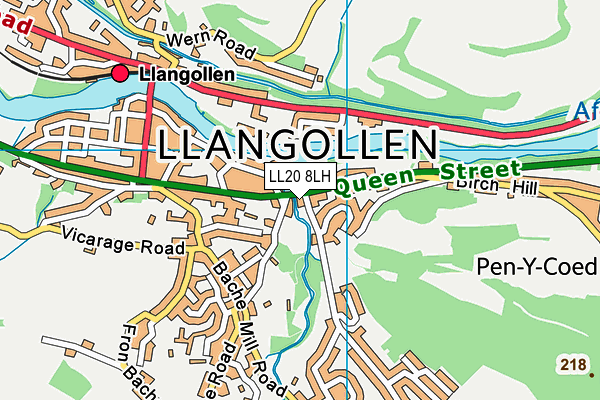 LL20 8LH map - OS VectorMap District (Ordnance Survey)