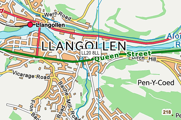 LL20 8LL map - OS VectorMap District (Ordnance Survey)