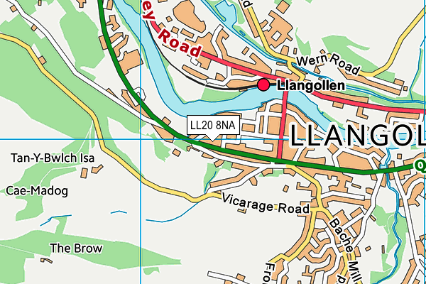 LL20 8NA map - OS VectorMap District (Ordnance Survey)