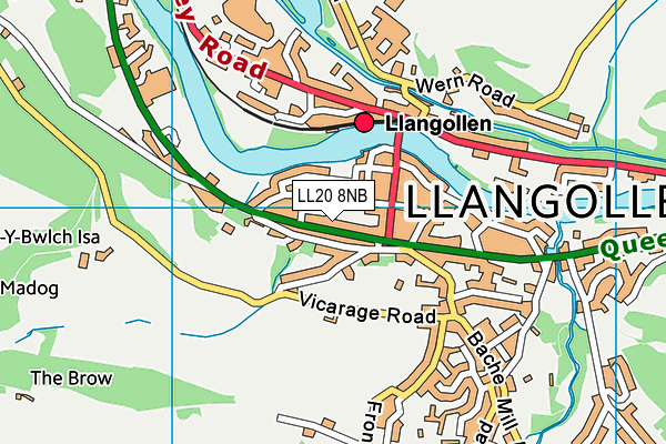 LL20 8NB map - OS VectorMap District (Ordnance Survey)