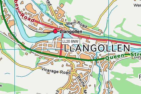 LL20 8NW map - OS VectorMap District (Ordnance Survey)