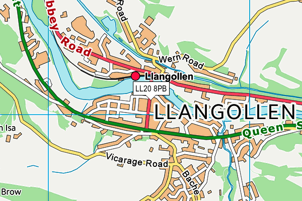 LL20 8PB map - OS VectorMap District (Ordnance Survey)