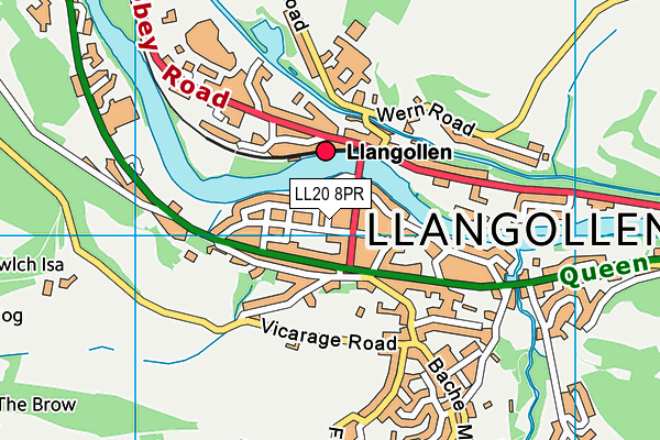 LL20 8PR map - OS VectorMap District (Ordnance Survey)