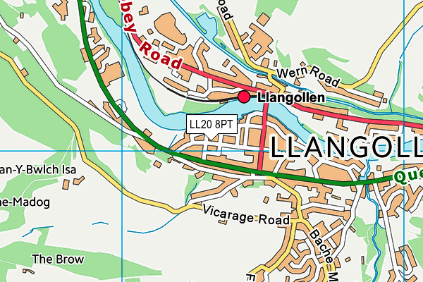 LL20 8PT map - OS VectorMap District (Ordnance Survey)
