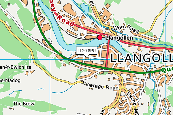 LL20 8PU map - OS VectorMap District (Ordnance Survey)