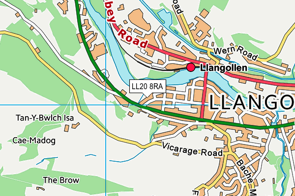 LL20 8RA map - OS VectorMap District (Ordnance Survey)