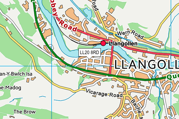 LL20 8RD map - OS VectorMap District (Ordnance Survey)
