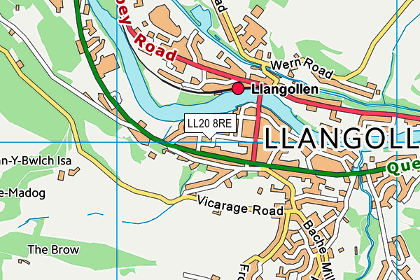 LL20 8RE map - OS VectorMap District (Ordnance Survey)