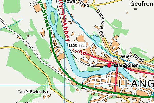 LL20 8SL map - OS VectorMap District (Ordnance Survey)