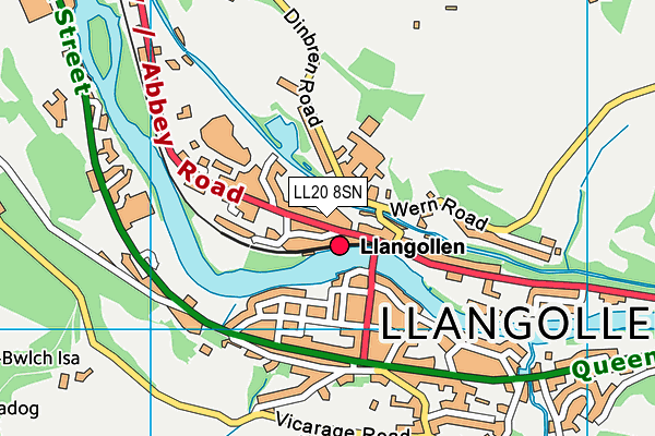 LL20 8SN map - OS VectorMap District (Ordnance Survey)