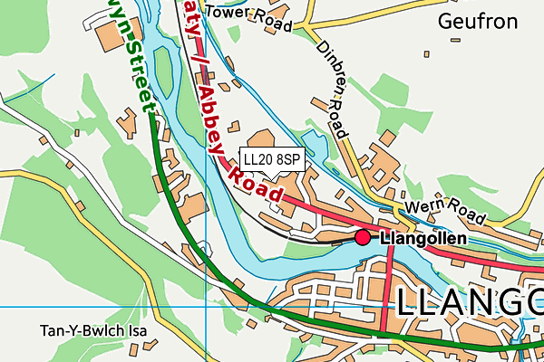 LL20 8SP map - OS VectorMap District (Ordnance Survey)