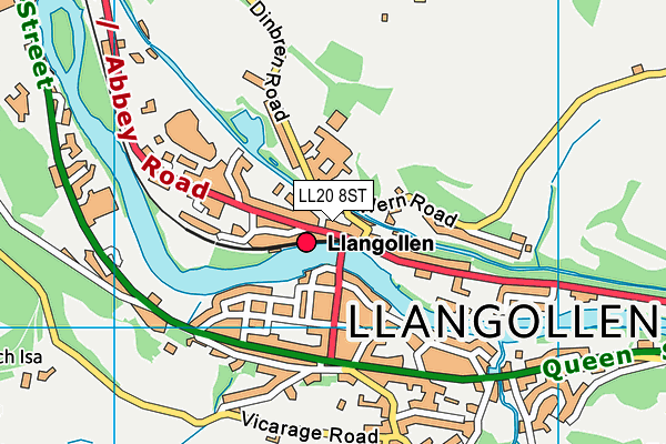 LL20 8ST map - OS VectorMap District (Ordnance Survey)
