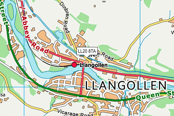 LL20 8TA map - OS VectorMap District (Ordnance Survey)