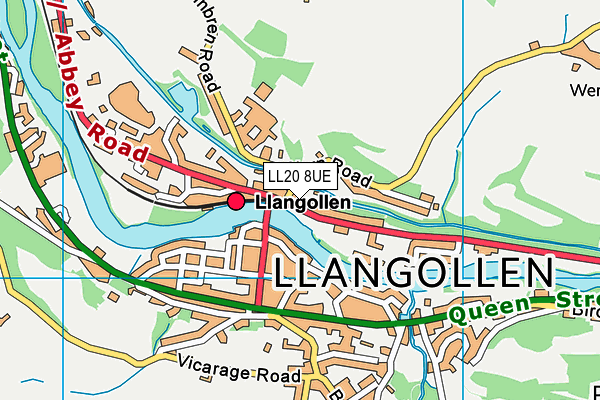 LL20 8UE map - OS VectorMap District (Ordnance Survey)