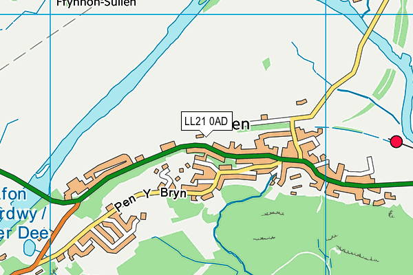 LL21 0AD map - OS VectorMap District (Ordnance Survey)
