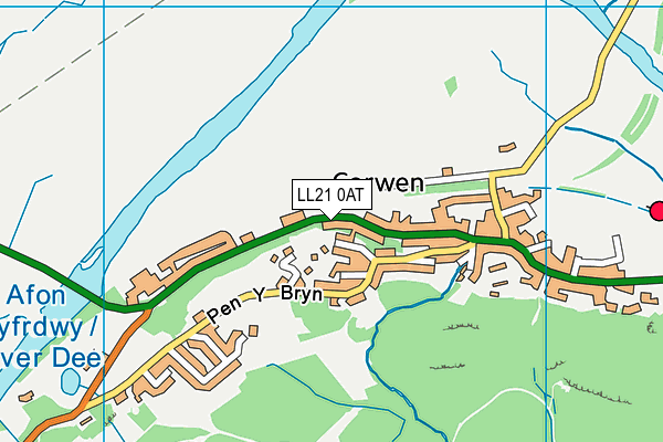 LL21 0AT map - OS VectorMap District (Ordnance Survey)