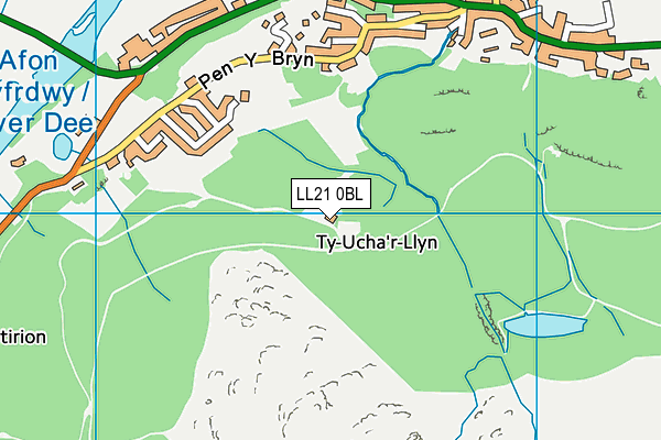 LL21 0BL map - OS VectorMap District (Ordnance Survey)