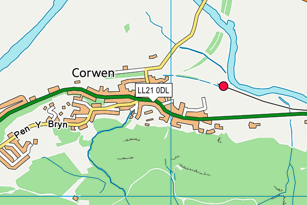 LL21 0DL map - OS VectorMap District (Ordnance Survey)