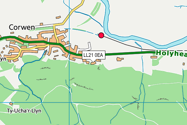 LL21 0EA map - OS VectorMap District (Ordnance Survey)