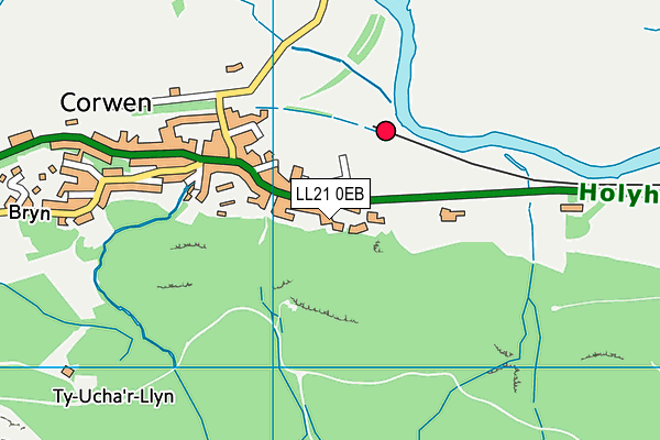 LL21 0EB map - OS VectorMap District (Ordnance Survey)
