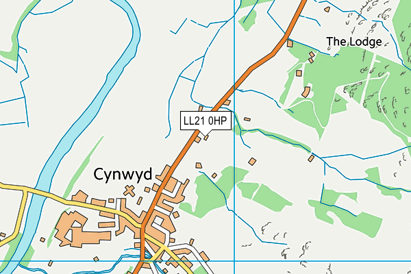 LL21 0HP map - OS VectorMap District (Ordnance Survey)