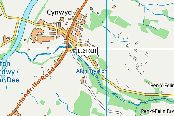 LL21 0LH map - OS VectorMap District (Ordnance Survey)