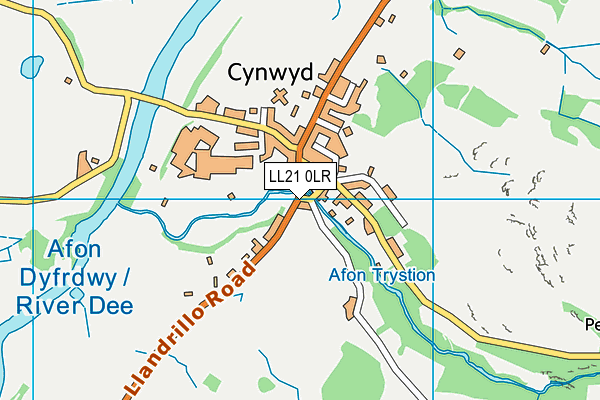 LL21 0LR map - OS VectorMap District (Ordnance Survey)