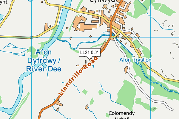 LL21 0LY map - OS VectorMap District (Ordnance Survey)