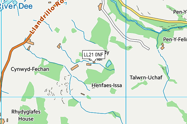 LL21 0NF map - OS VectorMap District (Ordnance Survey)