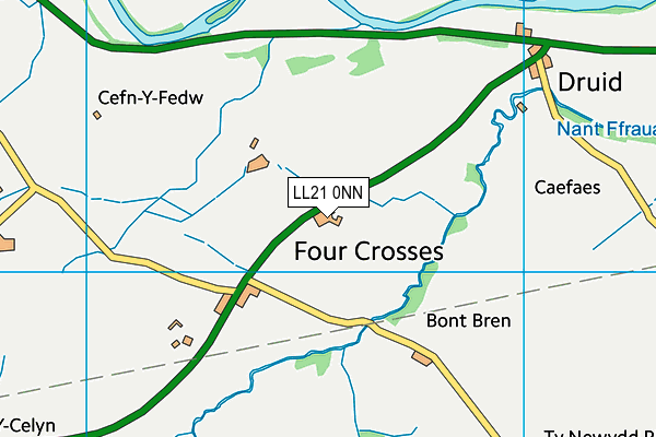 LL21 0NN map - OS VectorMap District (Ordnance Survey)