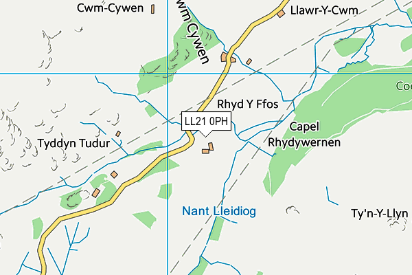 LL21 0PH map - OS VectorMap District (Ordnance Survey)