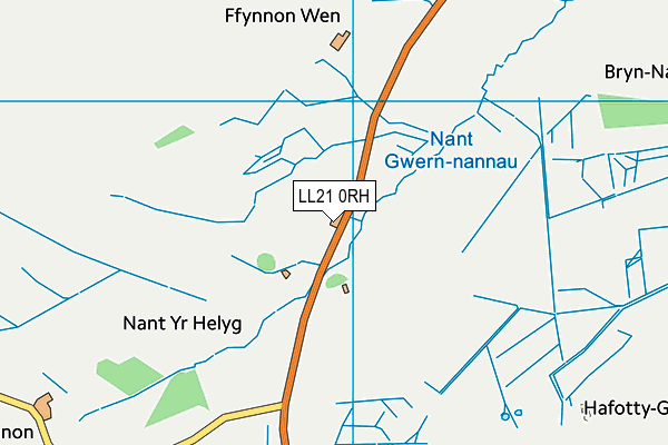 LL21 0RH map - OS VectorMap District (Ordnance Survey)