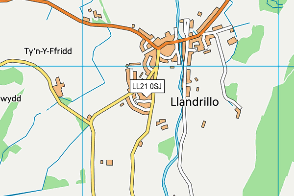 LL21 0SJ map - OS VectorMap District (Ordnance Survey)