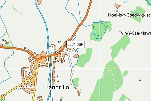 LL21 0SP map - OS VectorMap District (Ordnance Survey)