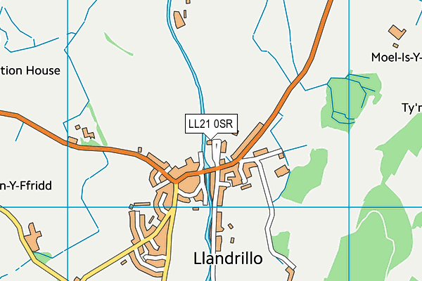 LL21 0SR map - OS VectorMap District (Ordnance Survey)