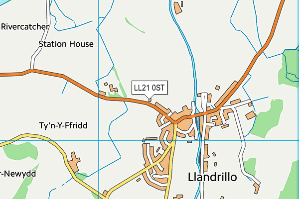 LL21 0ST map - OS VectorMap District (Ordnance Survey)