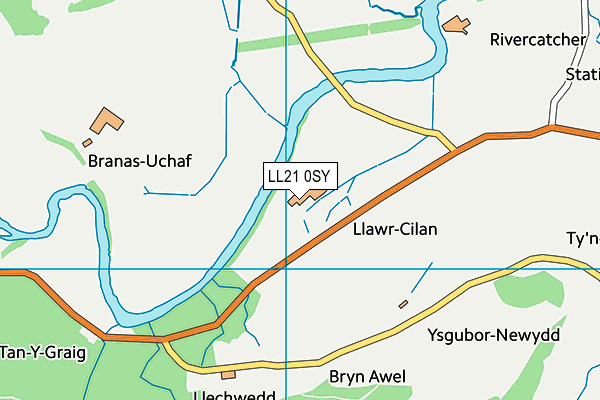 LL21 0SY map - OS VectorMap District (Ordnance Survey)