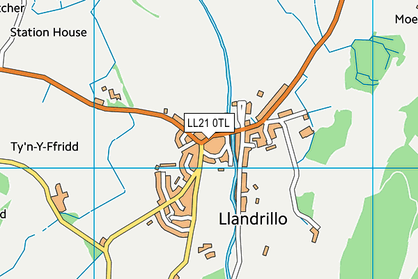 LL21 0TL map - OS VectorMap District (Ordnance Survey)