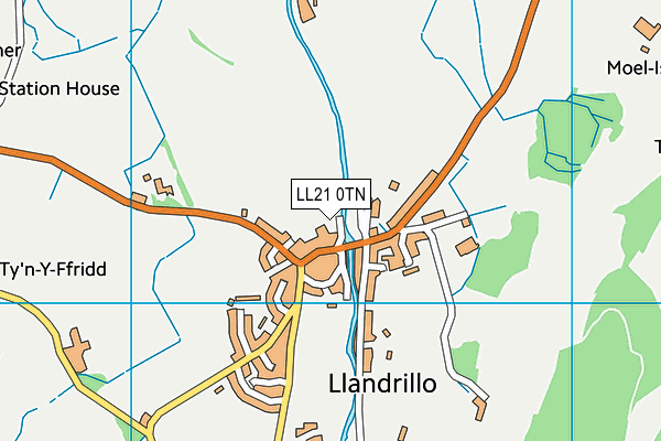 LL21 0TN map - OS VectorMap District (Ordnance Survey)