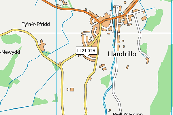 LL21 0TR map - OS VectorMap District (Ordnance Survey)