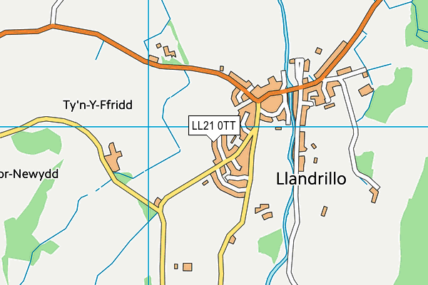 LL21 0TT map - OS VectorMap District (Ordnance Survey)