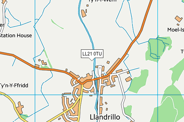 LL21 0TU map - OS VectorMap District (Ordnance Survey)