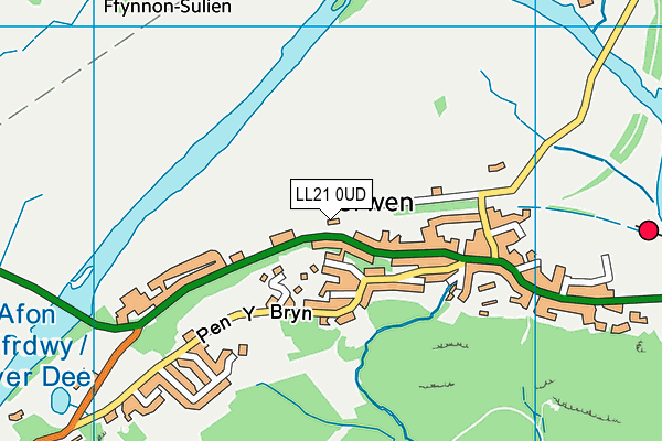 LL21 0UD map - OS VectorMap District (Ordnance Survey)