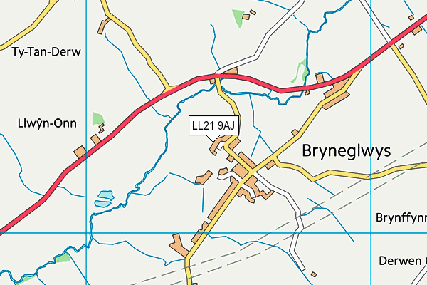 LL21 9AJ map - OS VectorMap District (Ordnance Survey)