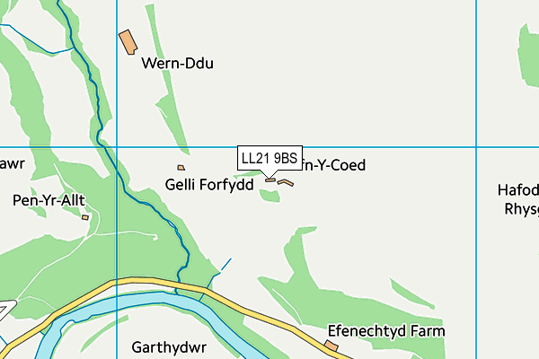 LL21 9BS map - OS VectorMap District (Ordnance Survey)