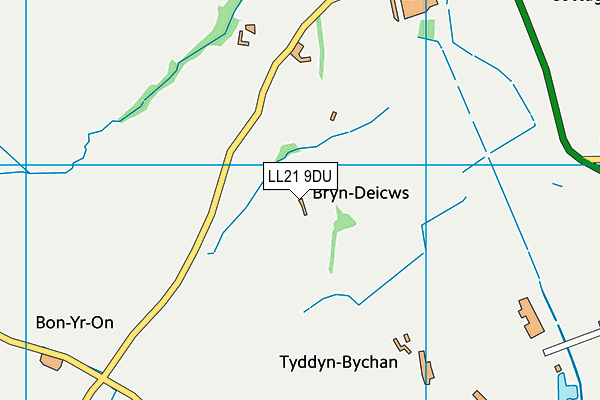 LL21 9DU map - OS VectorMap District (Ordnance Survey)