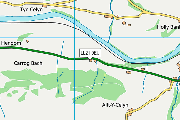 LL21 9EU map - OS VectorMap District (Ordnance Survey)