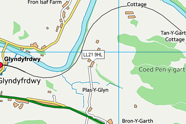 LL21 9HL map - OS VectorMap District (Ordnance Survey)
